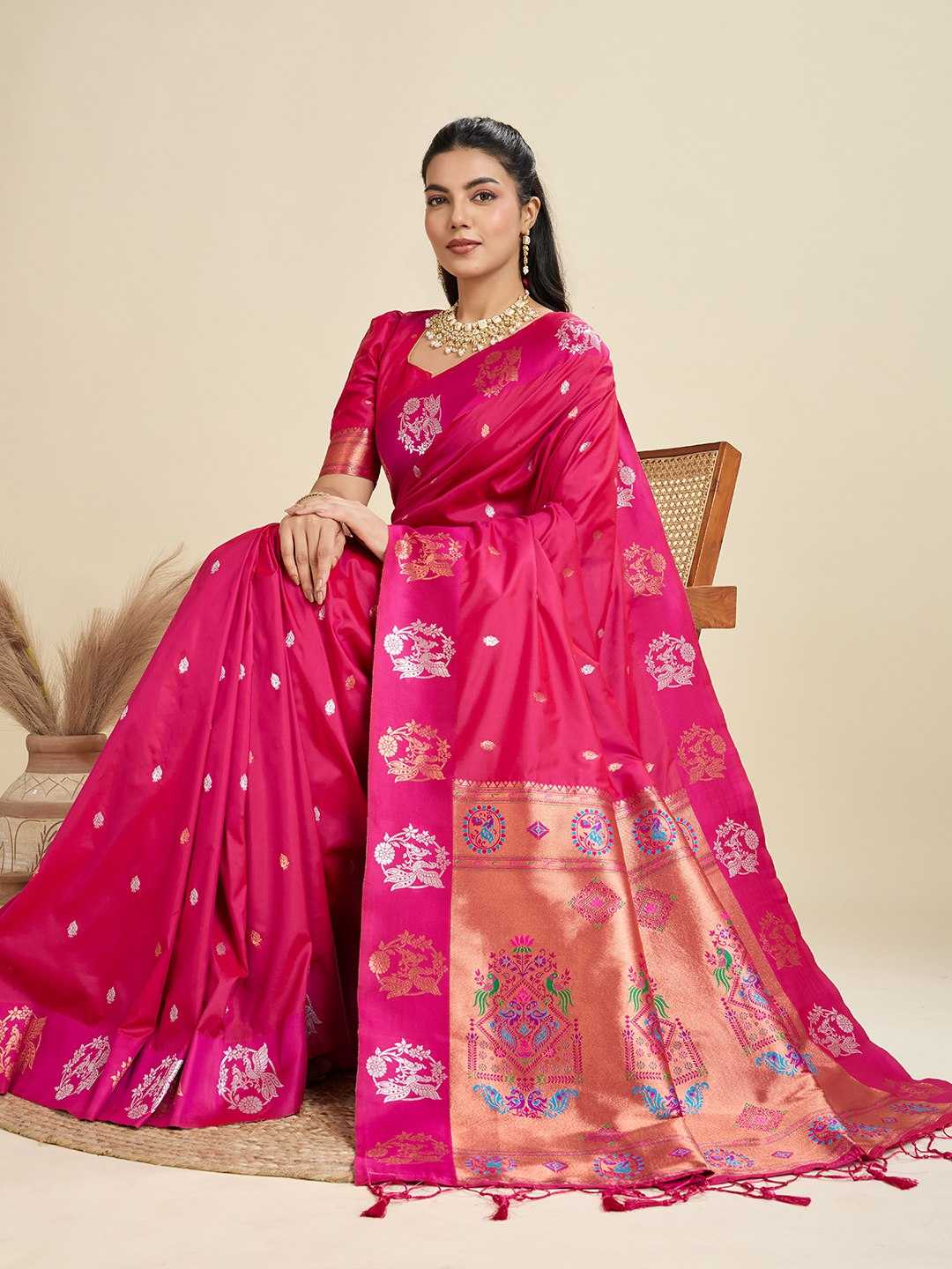 Ynf Kanjivaram Silk KESH505 BANARASI PAITHANI 6 Sarees Wholesale Designer Sarees Party Wear Sarees Fancy Sarees Manufacturer