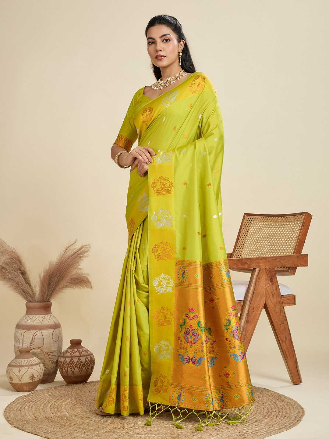 Ynf Kanjivaram Silk KESH505 BANARASI PAITHANI 6 Sarees Wholesale Designer Sarees Party Wear Sarees Fancy Sarees Manufacturer