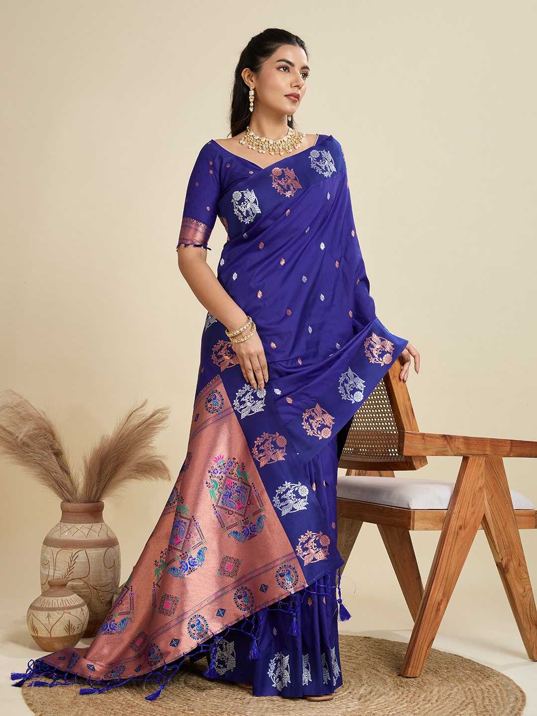 Ynf Kanjivaram Silk KESH505 BANARASI PAITHANI 6 Sarees Wholesale Designer Sarees Party Wear Sarees Fancy Sarees Manufacturer