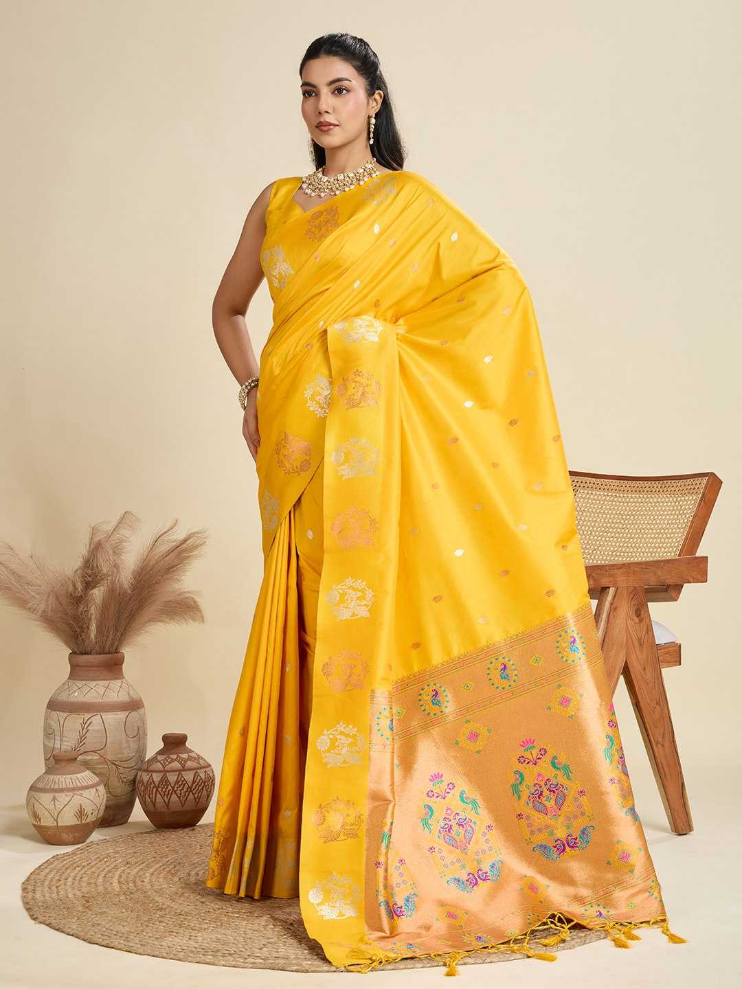 Ynf Kanjivaram Silk KESH505 BANARASI PAITHANI 6 Sarees Wholesale Designer Sarees Party Wear Sarees Fancy Sarees Manufacturer