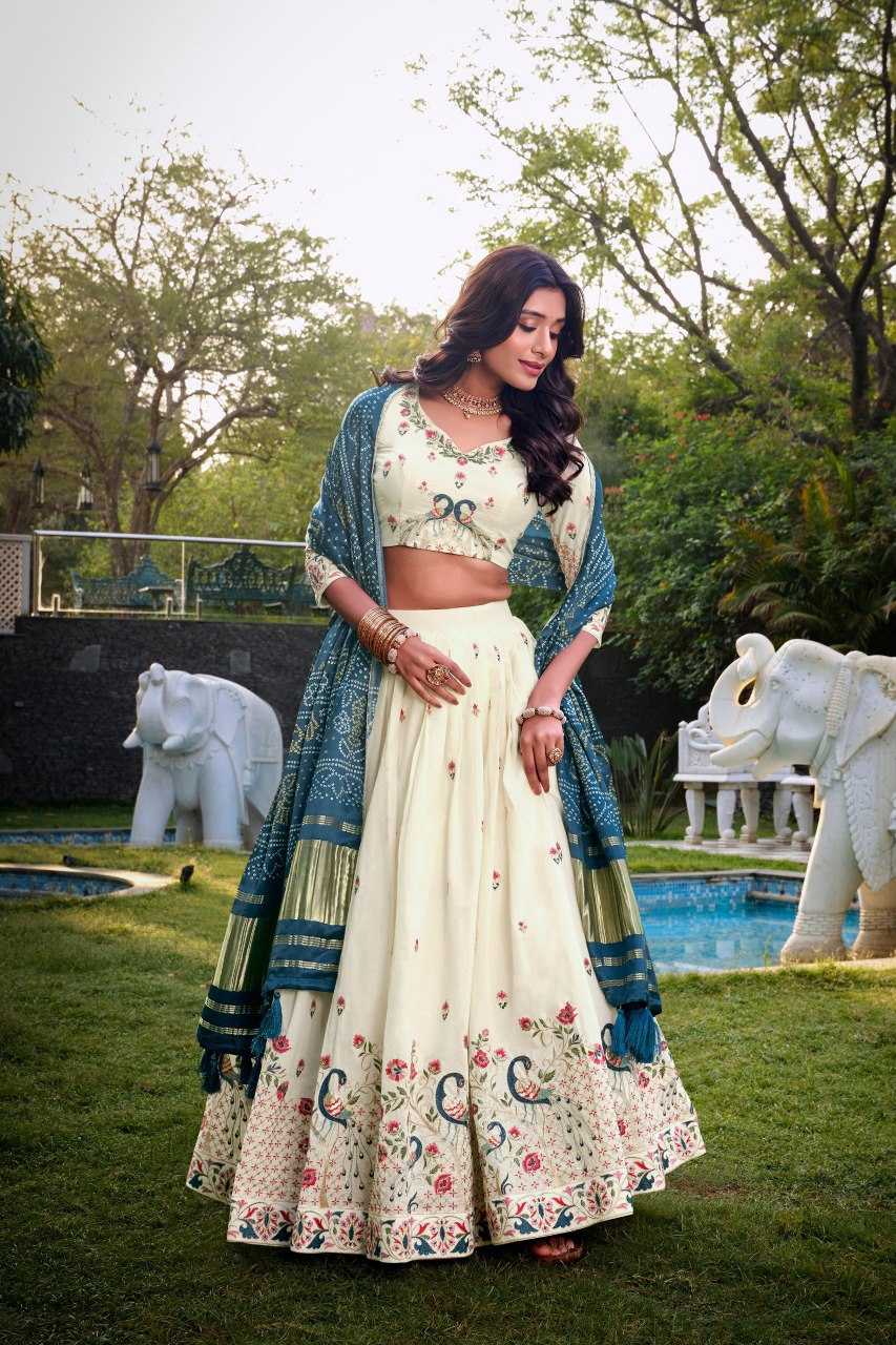 Ynf Khadi Cotton KESH134 1437 Lehengas Wholesale Fancy Lehenga Embroidered Lehenga Thread Work Lehenga Sequins Lehenga Manufacturer