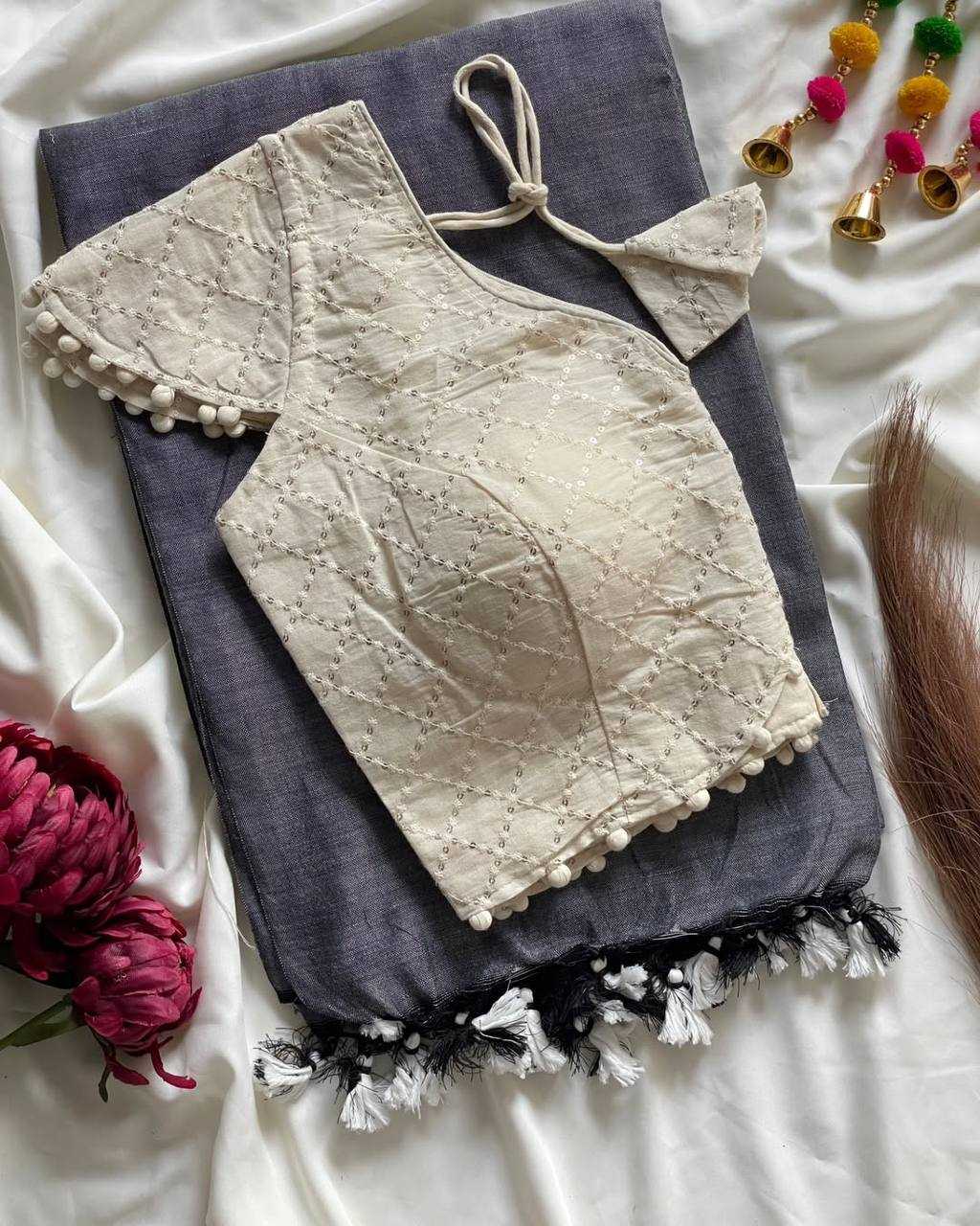 Ynf Khadi Cotton KESH388 LK01 Sarees Wedding Collections Festive Collections Wholesale Cotton Sarees Casual Sarees Sarees With Blouse Manufacturer