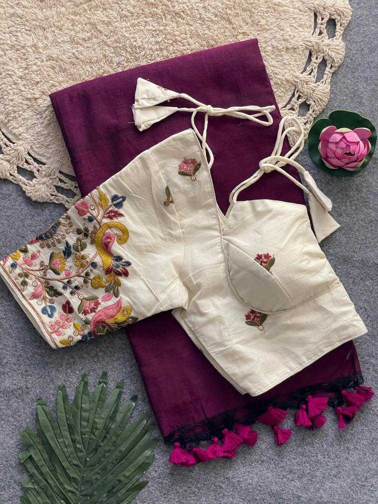 Ynf Khadi Cotton KESH437 Halter NECK Sarees Wholesale Designer Sarees Embroidered Sarees Cotton Sarees Manufacturer