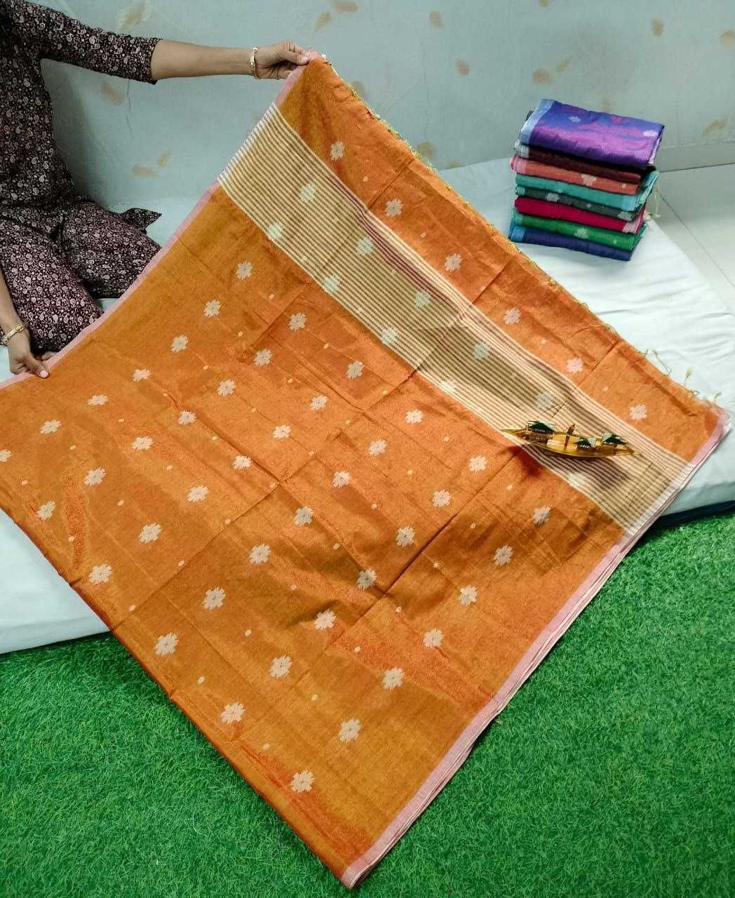 Ynf Khadi Cotton KESH525 KHADI RAGA FULL BUTTI Sarees Wholesale Cotton Sarees Lightweight Sarees Manufacturer