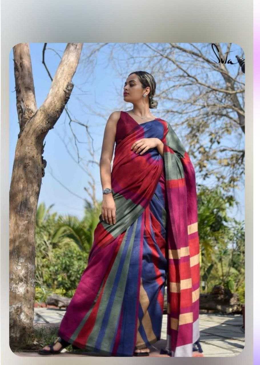 Ynf Khadi Cotton KESH525 MULTICOLOR KHADI Sarees Wholesale Cotton Sarees Lightweight Sarees Manufacturer