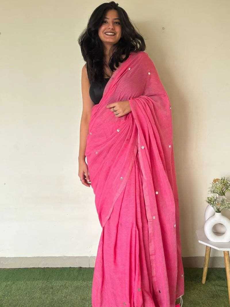 Ynf Khadi Cotton RIN216 Monalisa Sarees Wholesale Fancy Sarees Mirror Work Saree Manufacturer