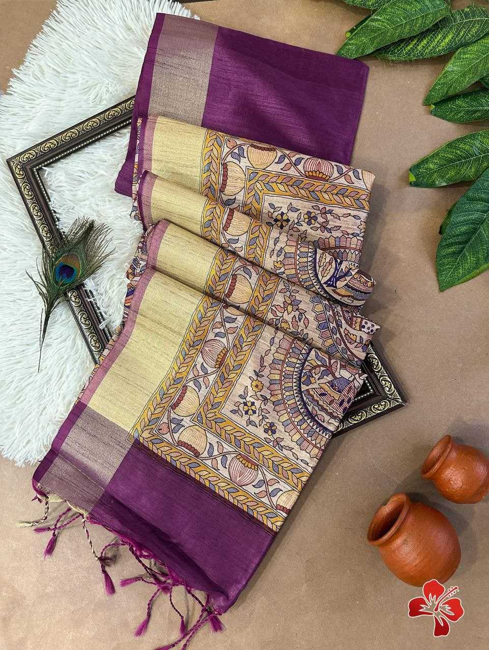 Ynf Khadi KESH532 MULLAI TUSSAR 101 Silk Sarees Wholesale Khadi Silk Sarees Printed Silk Saree Fancy Printed Silk Sarees Manufacturer