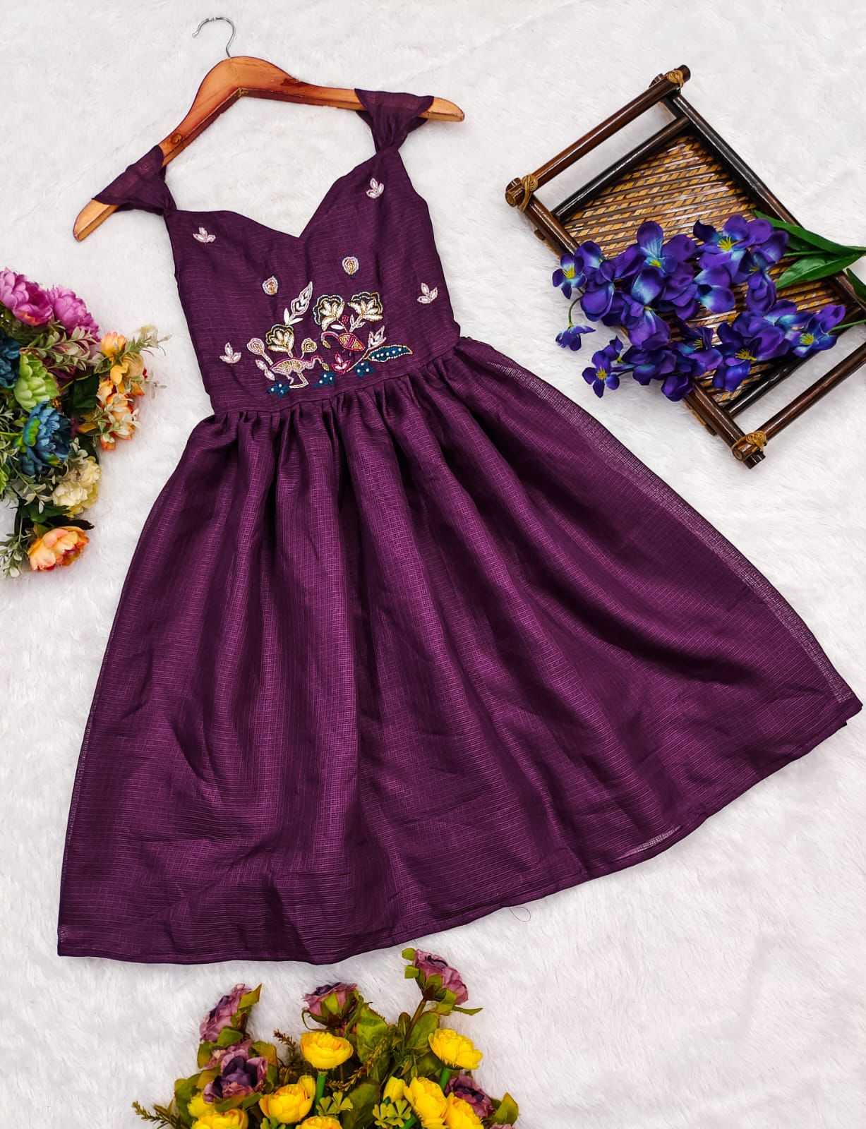 Ynf Kota Checks RIN235 Katdana Kids Wear Wholesale Kids Gown Kids Ethnic Gowns Manufacturer