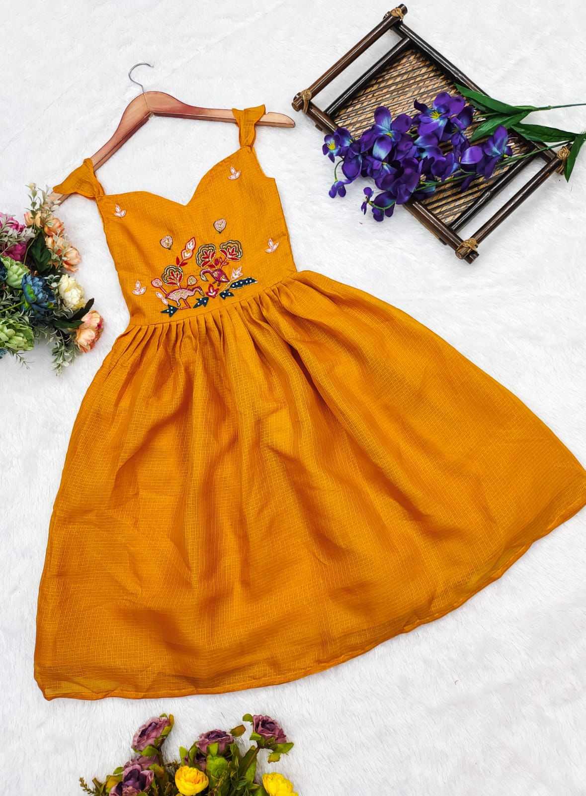 Ynf Kota Checks RIN235 Katdana Kids Wear Wholesale Kids Gown Kids Ethnic Gowns Manufacturer