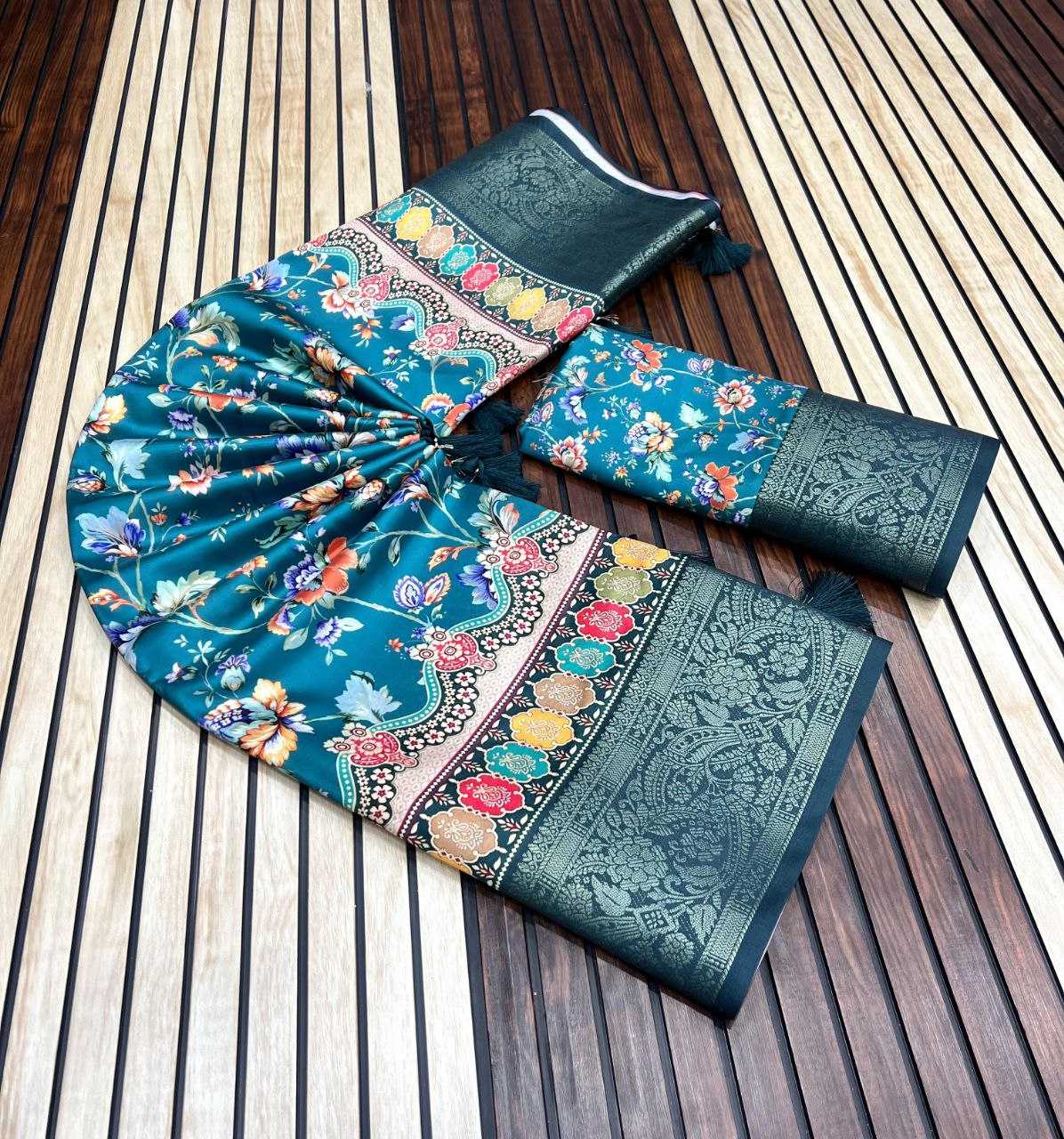Ynf Lichi Silk RIN225 941 Silk Sarees Wedding Collections Festive Collections Wholesale Tussar Silk Sarees Printed Silk Saree Silk Sarees With Blouse Manufacturer