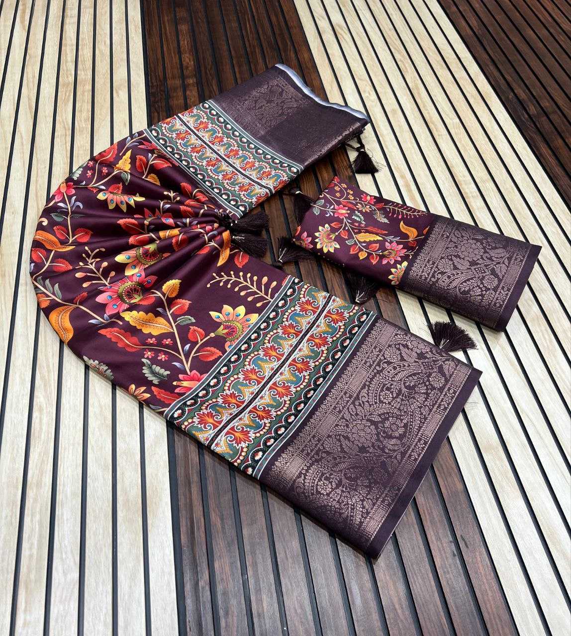Ynf Lichi Silk RIN225 941 Silk Sarees Wedding Collections Festive Collections Wholesale Tussar Silk Sarees Printed Silk Saree Silk Sarees With Blouse Manufacturer