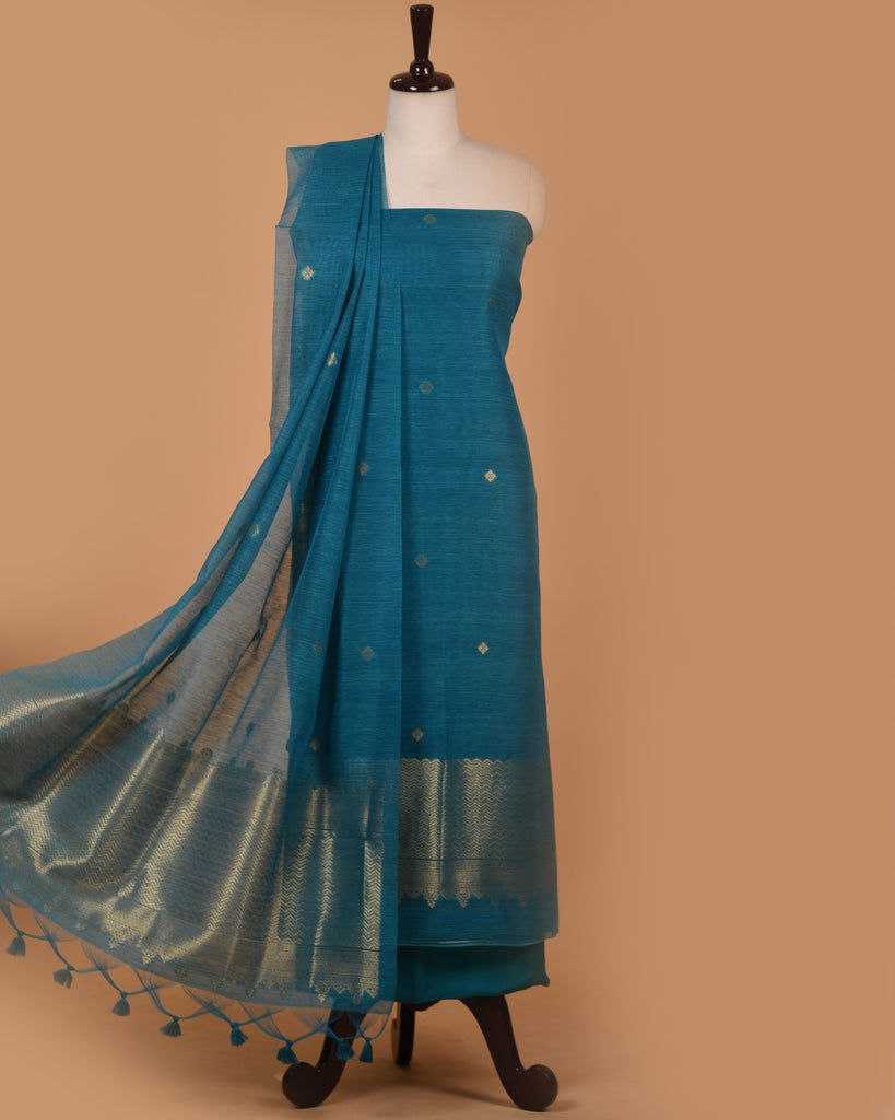 Ynf Linen Blend KESH532 SACHI SILK SUIT 001 Suits & Dresses Wedding Collections Festive Collections Wholesale Unstitched Suits Zari Work Suit Wedding Outfits Manufacturer