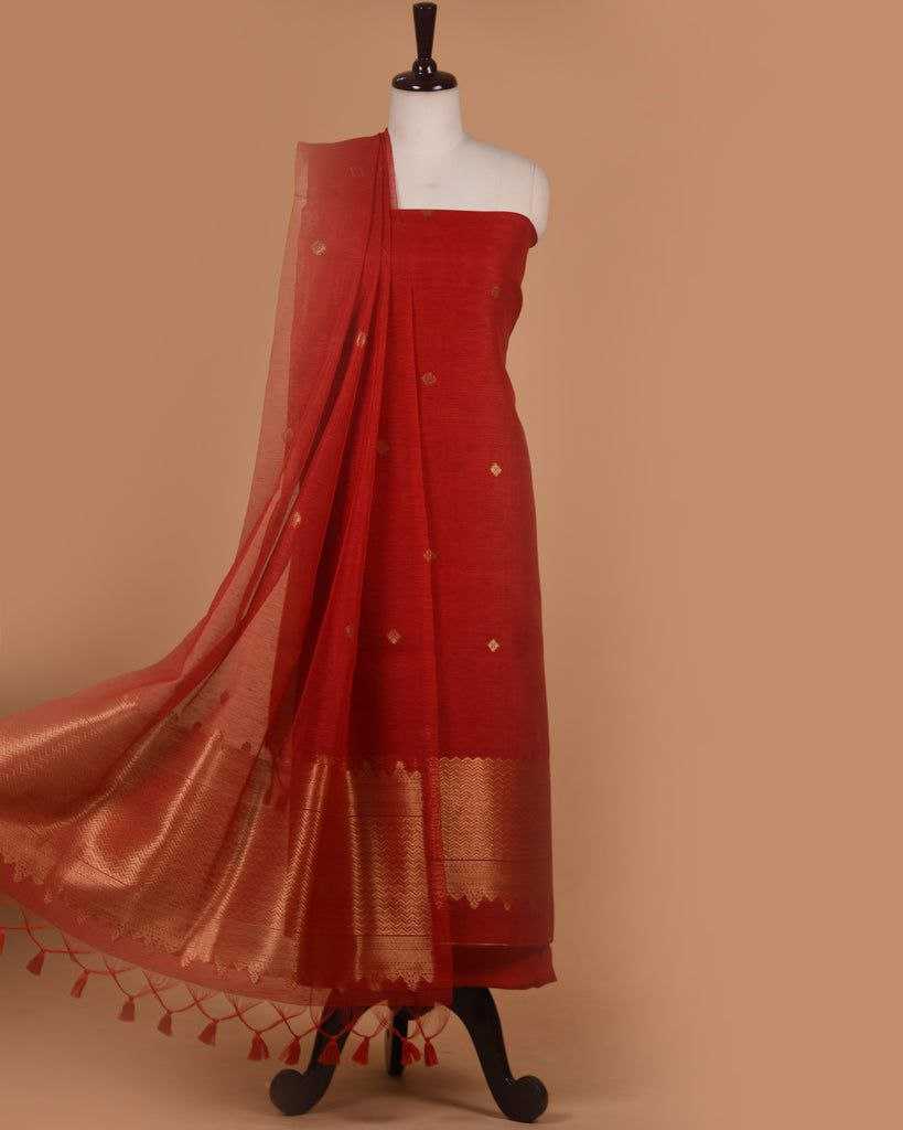 Ynf Linen Blend KESH532 SACHI SILK SUIT 001 Suits & Dresses Wedding Collections Festive Collections Wholesale Unstitched Suits Zari Work Suit Wedding Outfits Manufacturer