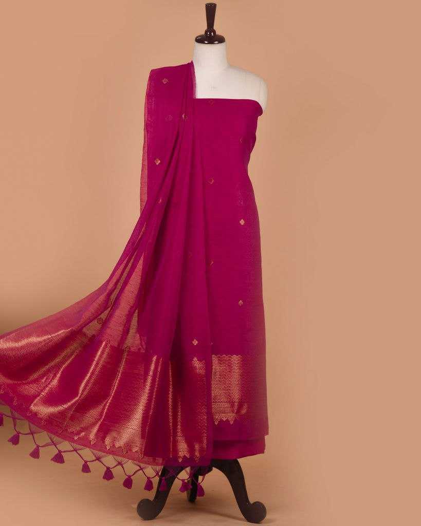Ynf Linen Blend KESH532 SACHI SILK SUIT 001 Suits & Dresses Wedding Collections Festive Collections Wholesale Unstitched Suits Zari Work Suit Wedding Outfits Manufacturer