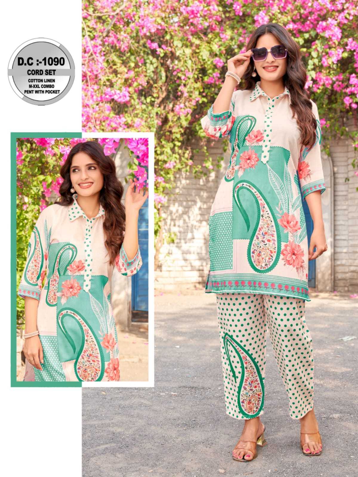 Ynf Linen RIN190 BL Setwise Collections Wholesale Kurtis Catalogs Manufacturer