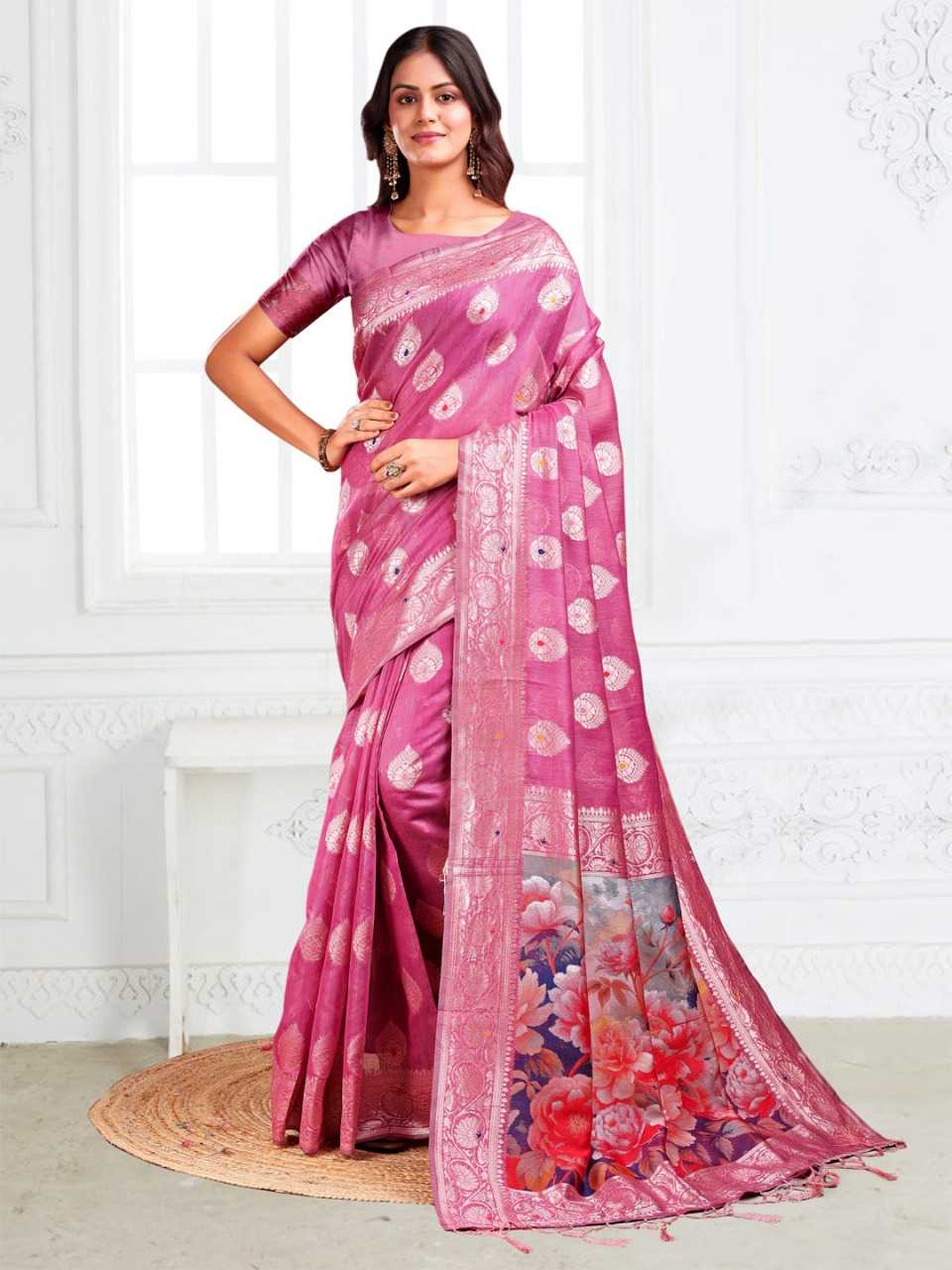Ynf Linen RIN197 3048 Sarees Wholesale Designer Sarees Fancy Sarees Bridal Sarees Manufacturer