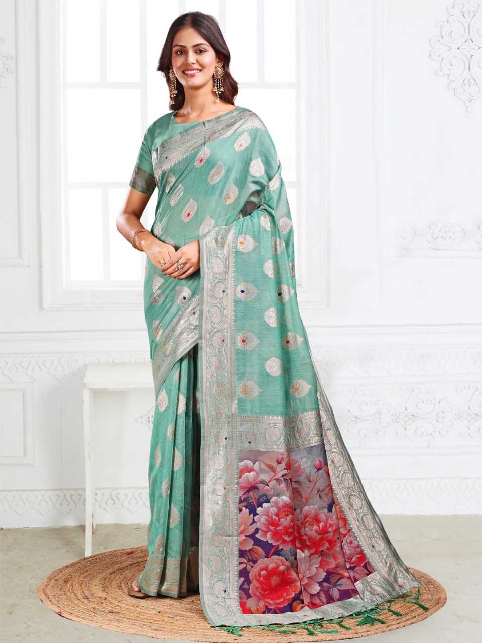Ynf Linen RIN197 3048 Sarees Wholesale Designer Sarees Fancy Sarees Bridal Sarees Manufacturer