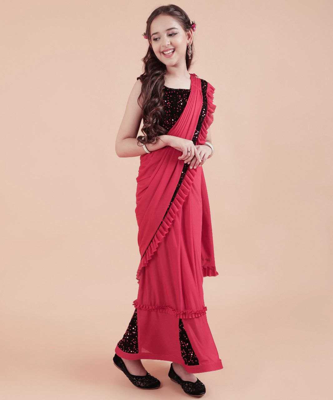 Ynf Lycra KESH461 43 Kids Wear Wholesale Kids Saree Dress Manufacturer