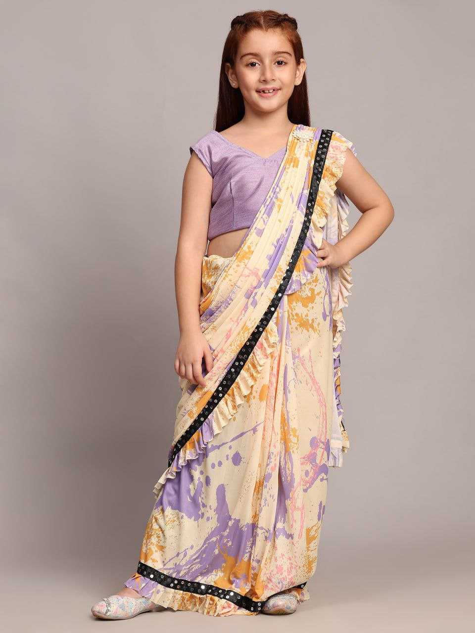 Ynf Lycra RIN204 501 Kids Wear Festive Collections Wholesale Kids Saree Dress Kids Ethnic Wear Kids Party Wear Ethnic Manufacturer