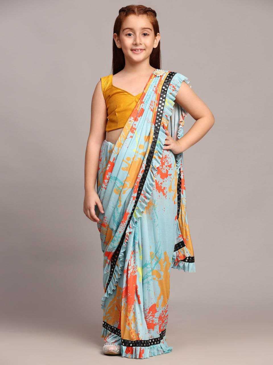 Ynf Lycra RIN204 501 Kids Wear Festive Collections Wholesale Kids Saree Dress Kids Ethnic Wear Kids Party Wear Ethnic Manufacturer