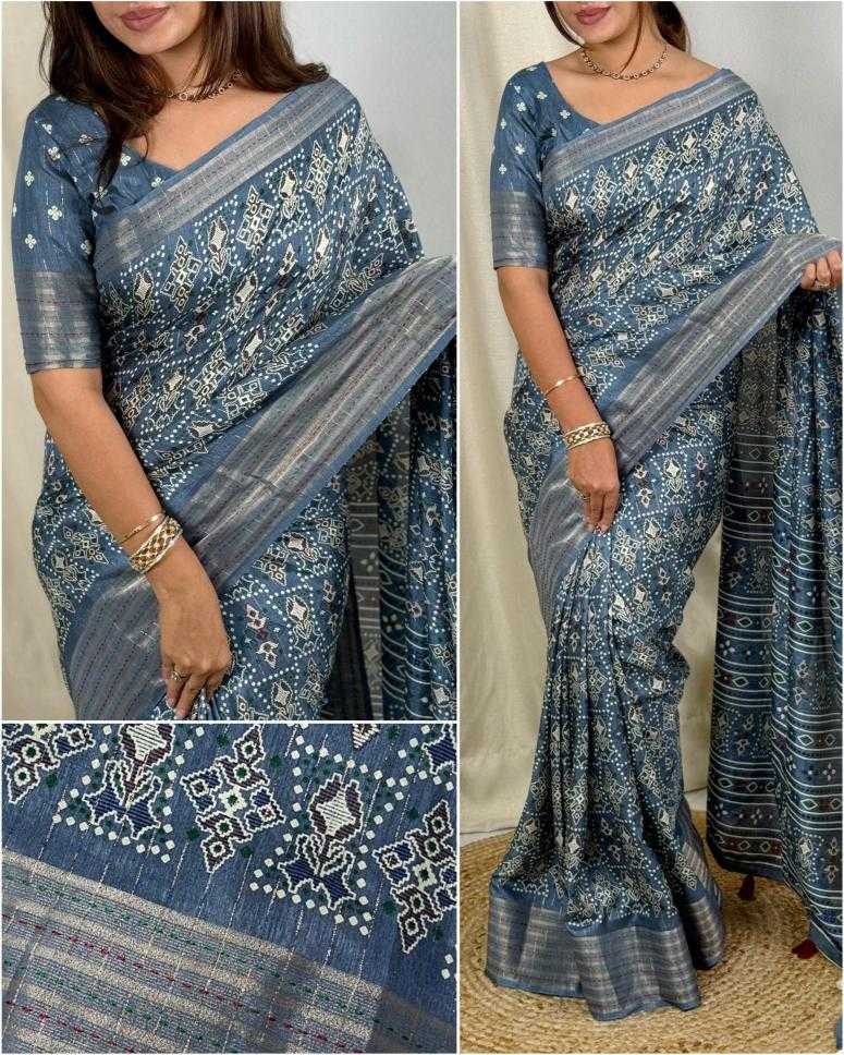 Ynf Muslin Cotton KESH500 Shivali Sarees Wholesale Printed Sarees Ajrakh Sarees Cotton Sarees Manufacturer