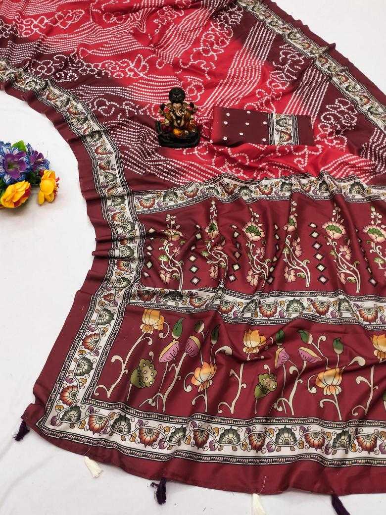 Ynf Muslin Silk RIN183 PAHELI Silk Sarees Wholesale Printed Silk Saree Designer Silk Sarees Kalamkari Silk Sarees Manufacturer