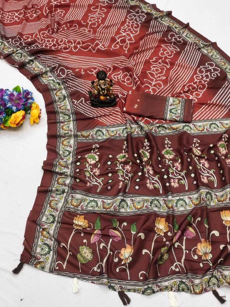 Ynf Muslin Silk RIN183 PAHELI Silk Sarees Wholesale Printed Silk Saree Designer Silk Sarees Kalamkari Silk Sarees Manufacturer