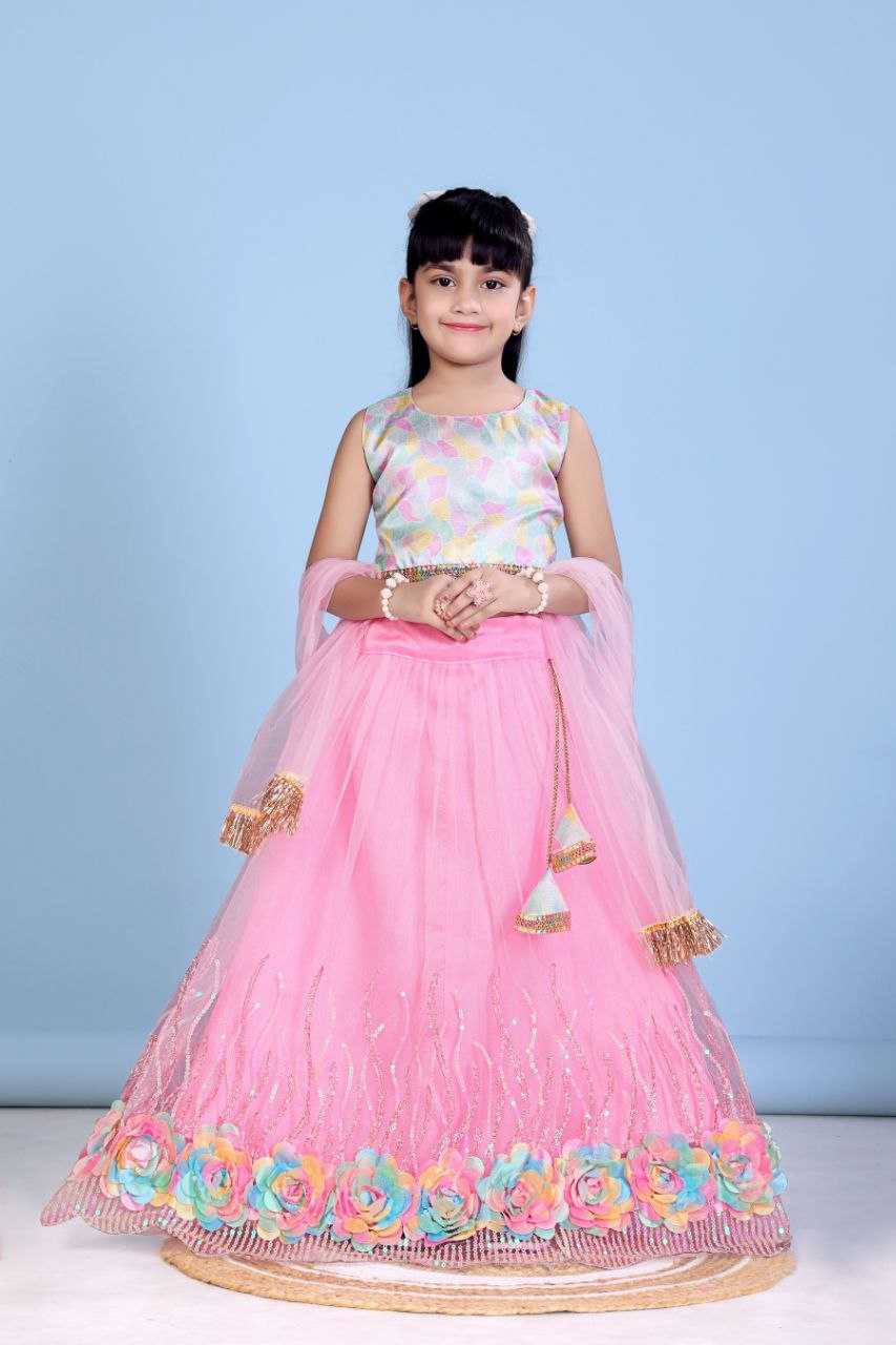 Ynf Net KESH461 109 Kids Wear Wholesale Kids Lehenga Choli Manufacturer