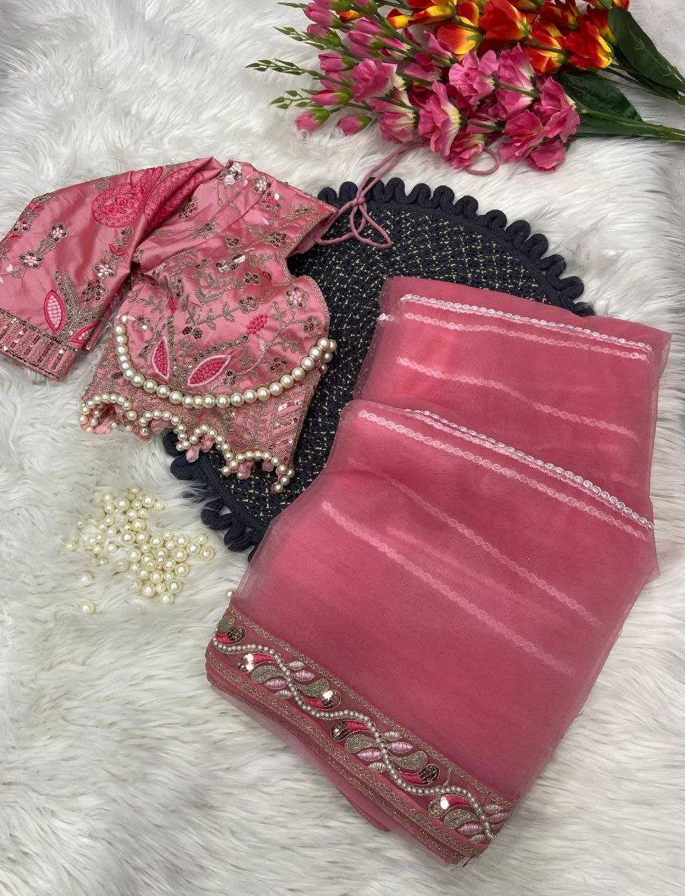 Ynf Net KESH508 60 Sarees Wholesale Net Sarees Sequins Work Saree Manufacturer