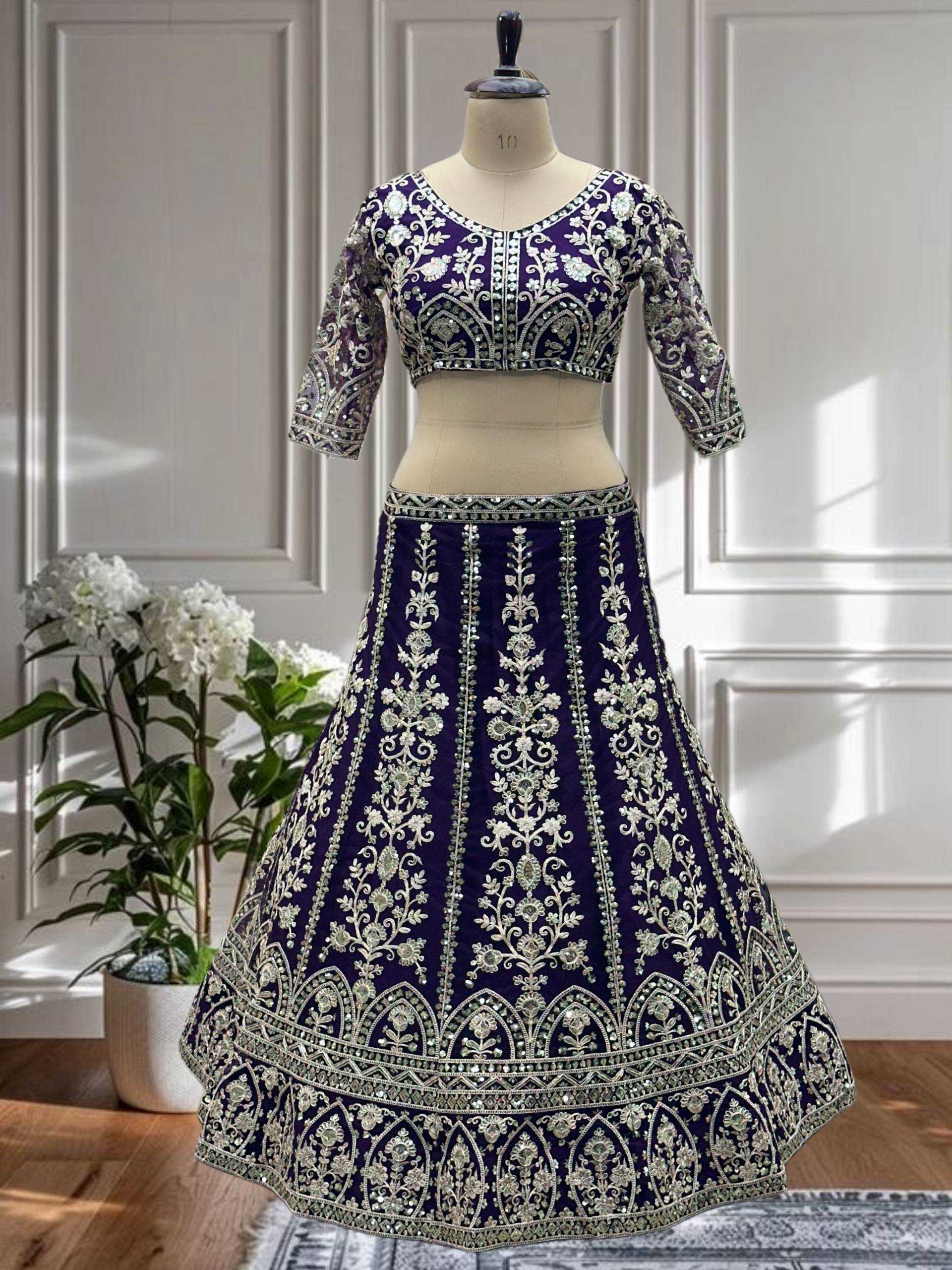 Ynf Net KESH533 5126 Lehengas Wholesale Fancy Lehenga Embroidered Lehenga Sequins Lehenga Lehenga With Cancan Manufacturer