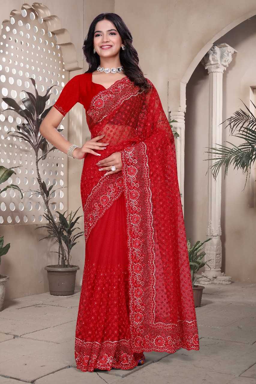 Ynf Net RIN197 3126 Sarees Wholesale Designer Sarees Party Wear Sarees Net Sarees Manufacturer