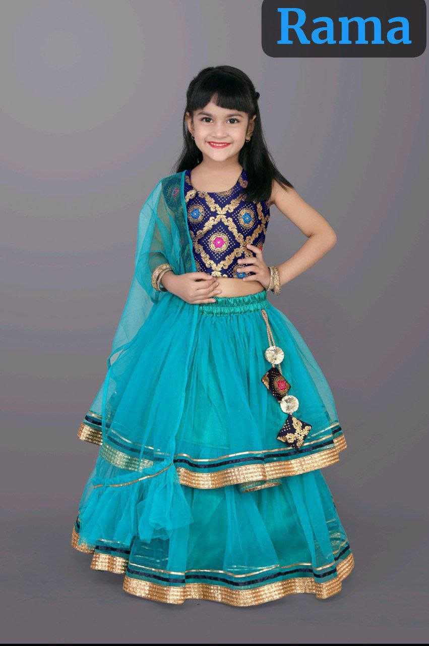 Ynf Net RIN204 NANDINI Kids Wear Festive Collections Wholesale Kids Ghagra Choli Kids Festive Wear Kids Party Wear Ethnic Manufacturer