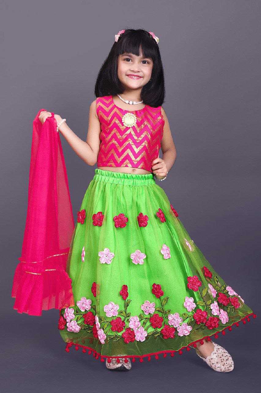 Ynf Net RIN204 SUNRISE Kids Wear Wholesale Kids Lehenga Manufacturer