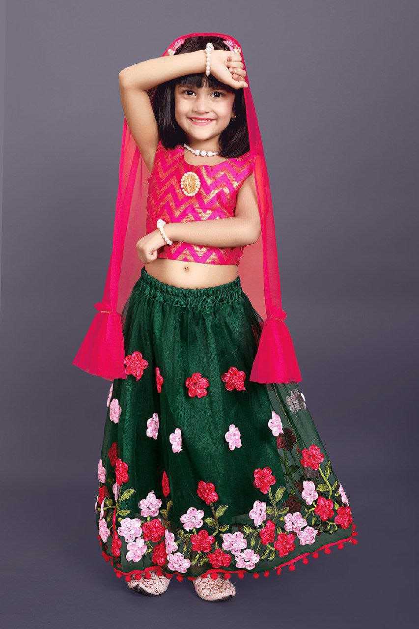 Ynf Net RIN204 SUNRISE Kids Wear Wholesale Kids Lehenga Manufacturer