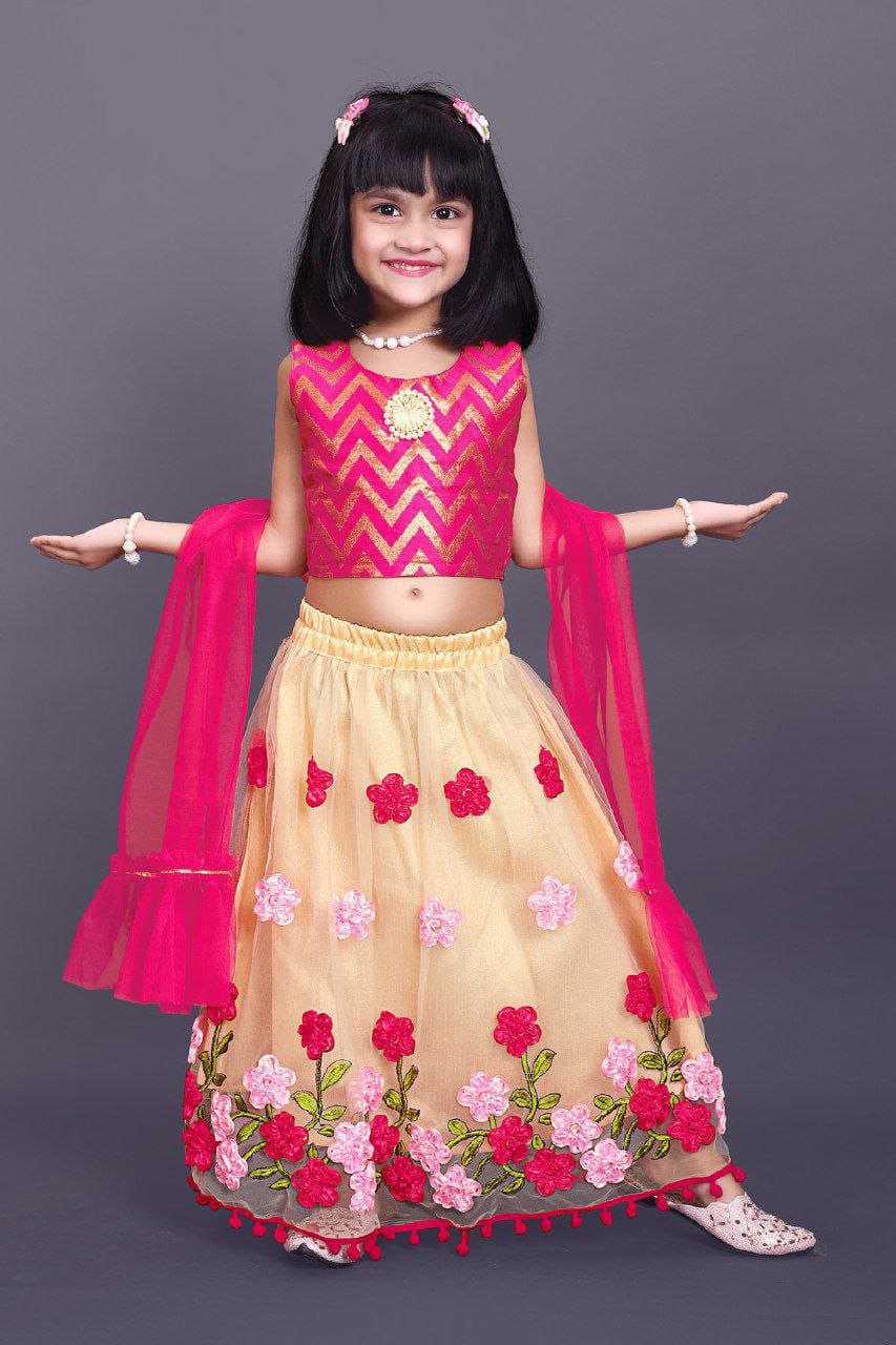 Ynf Net RIN204 SUNRISE Kids Wear Wholesale Kids Lehenga Manufacturer