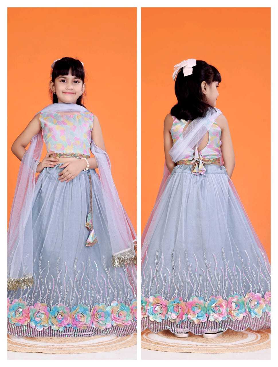 Ynf Net RIN222 109 Kids Wear Wholesale Kids Lehenga Kids Lehenga Choli Baby Girl Lehenga Manufacturer