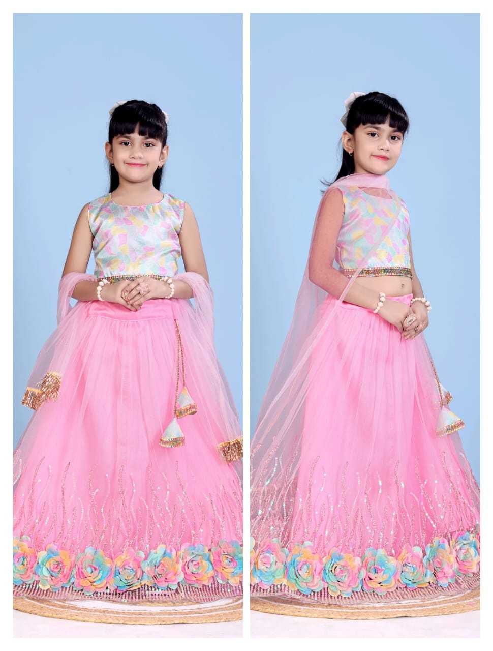 Ynf Net RIN222 109 Kids Wear Wholesale Kids Lehenga Kids Lehenga Choli Baby Girl Lehenga Manufacturer