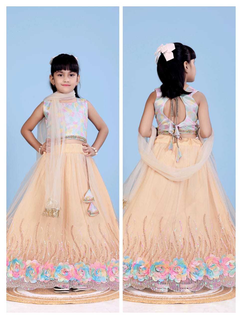 Ynf Net RIN222 109 Kids Wear Wholesale Kids Lehenga Kids Lehenga Choli Baby Girl Lehenga Manufacturer