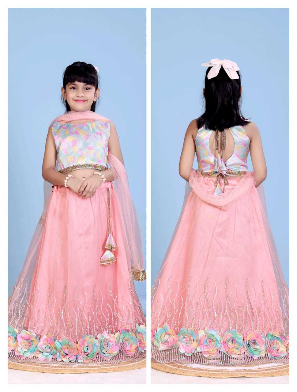 Ynf Net RIN222 109 Kids Wear Wholesale Kids Lehenga Kids Lehenga Choli Baby Girl Lehenga Manufacturer