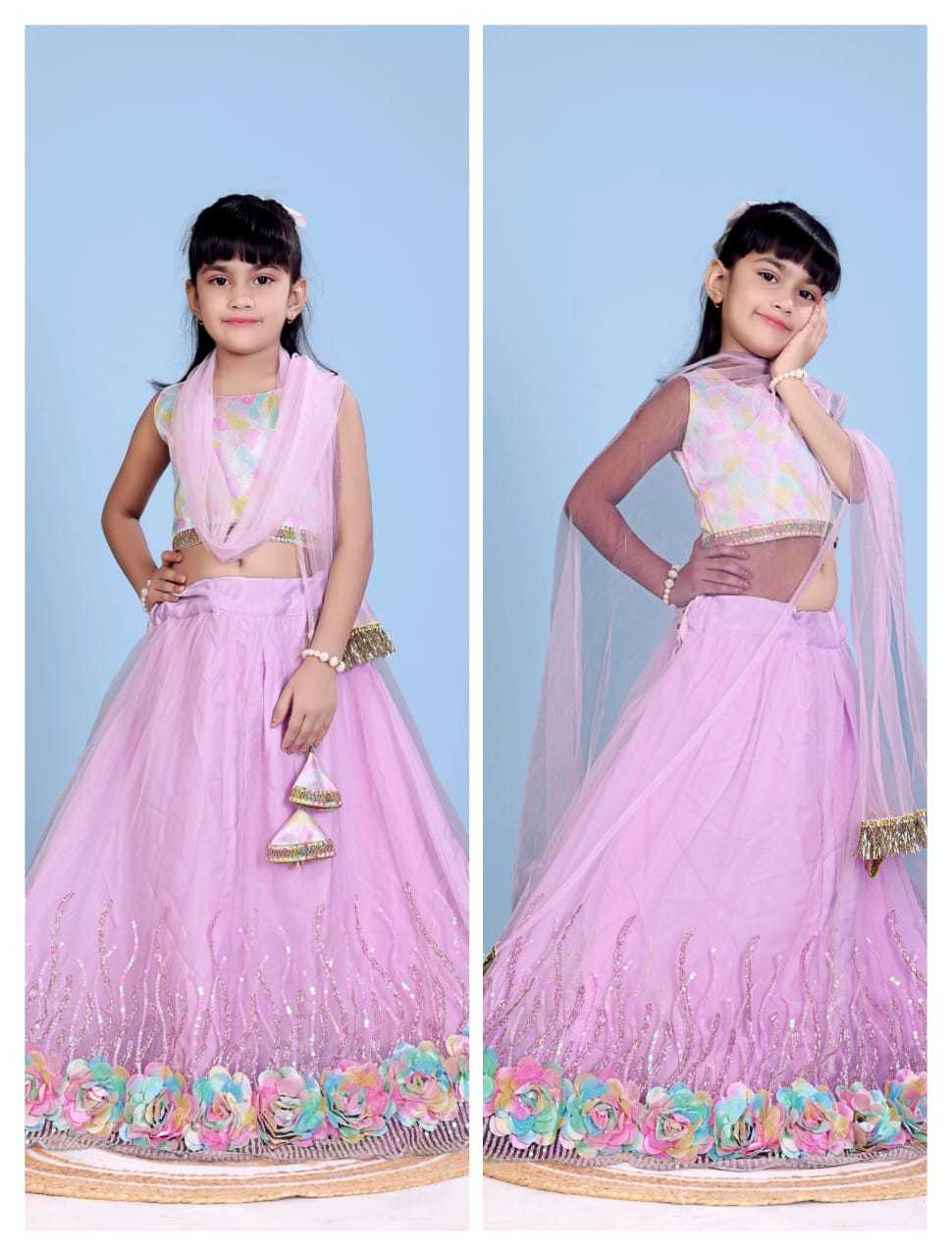 Ynf Net RIN222 109 Kids Wear Wholesale Kids Lehenga Kids Lehenga Choli Baby Girl Lehenga Manufacturer