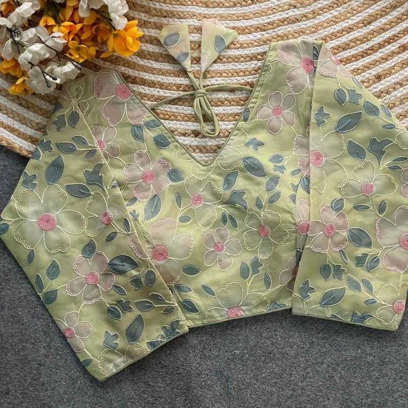 Ynf Organza KESH426 KOMAL Readymade Blouses Wholesale Blouse Printed Blouse Designer Blouse Manufacturer