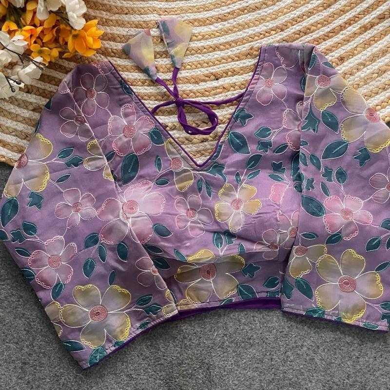 Ynf Organza KESH426 KOMAL Readymade Blouses Wholesale Blouse Printed Blouse Designer Blouse Manufacturer