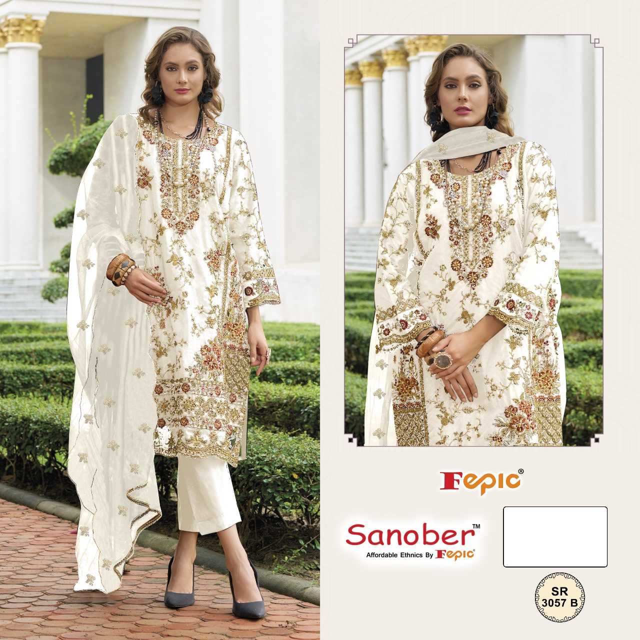 Ynf Organza KESH446 SR3057 Suits & Dresses Wholesale Embroidery Suits Wedding Suits Designer Suits Manufacturer