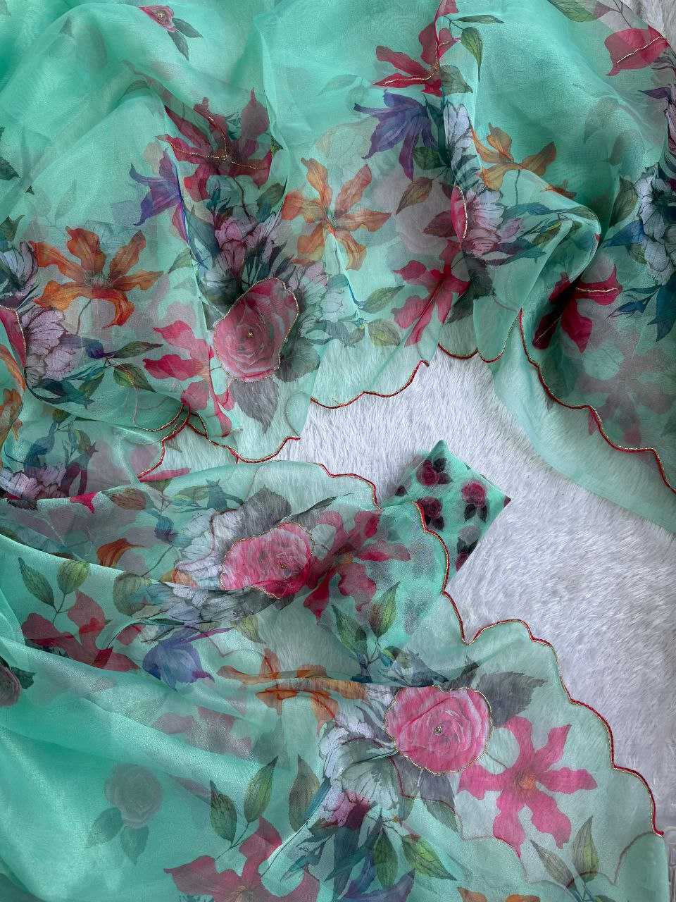 Ynf Organza KESH518 4352 Sarees Wholesale Organza Sarees Printed Sarees Hand Work Sarees Manufacturer