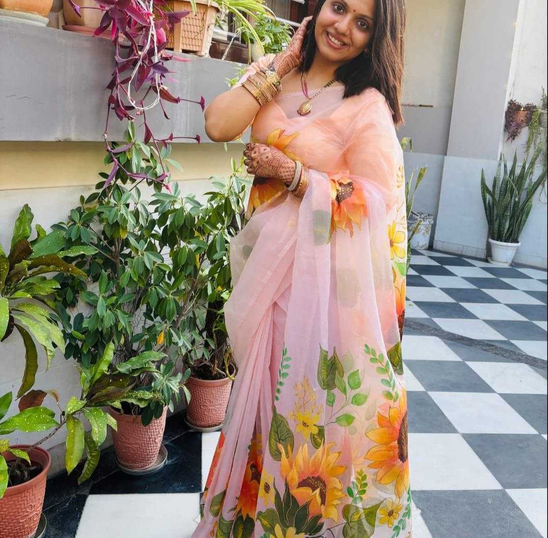 Ynf Organza KESH518 4365 Sarees Wholesale Organza Sarees Fancy Sarees Printed Sarees Manufacturer