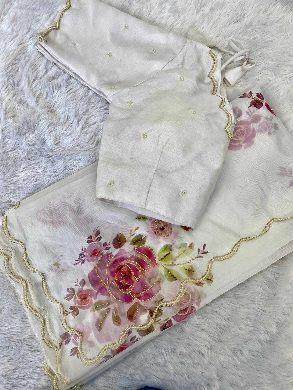 Ynf Organza RIN164 38 Sarees Wholesale Organza Sarees Hand Work Sarees Satin Sarees Manufacturer