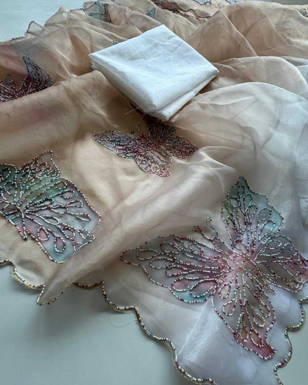 Ynf Organza RIN164 AARIKA Sarees Wholesale Designer Sarees Organza Sarees Hand Work Sarees Manufacturer