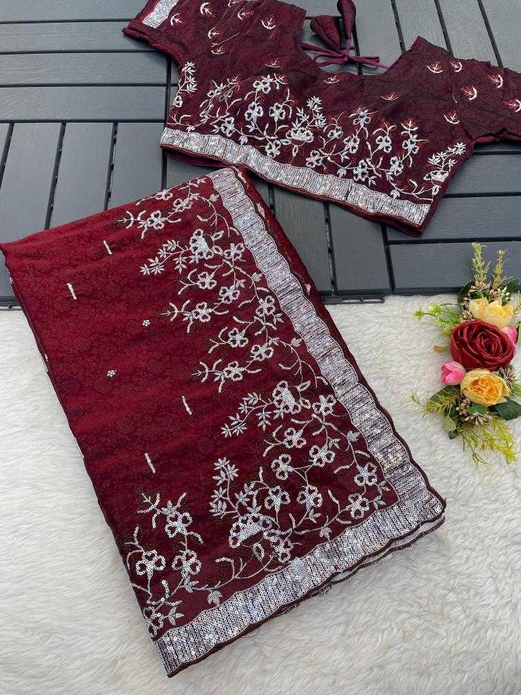 Ynf Organza RIN164 QUAE Sarees Wholesale Jimmy Choo Sarees Organza Sarees Embroidered Sarees Manufacturer