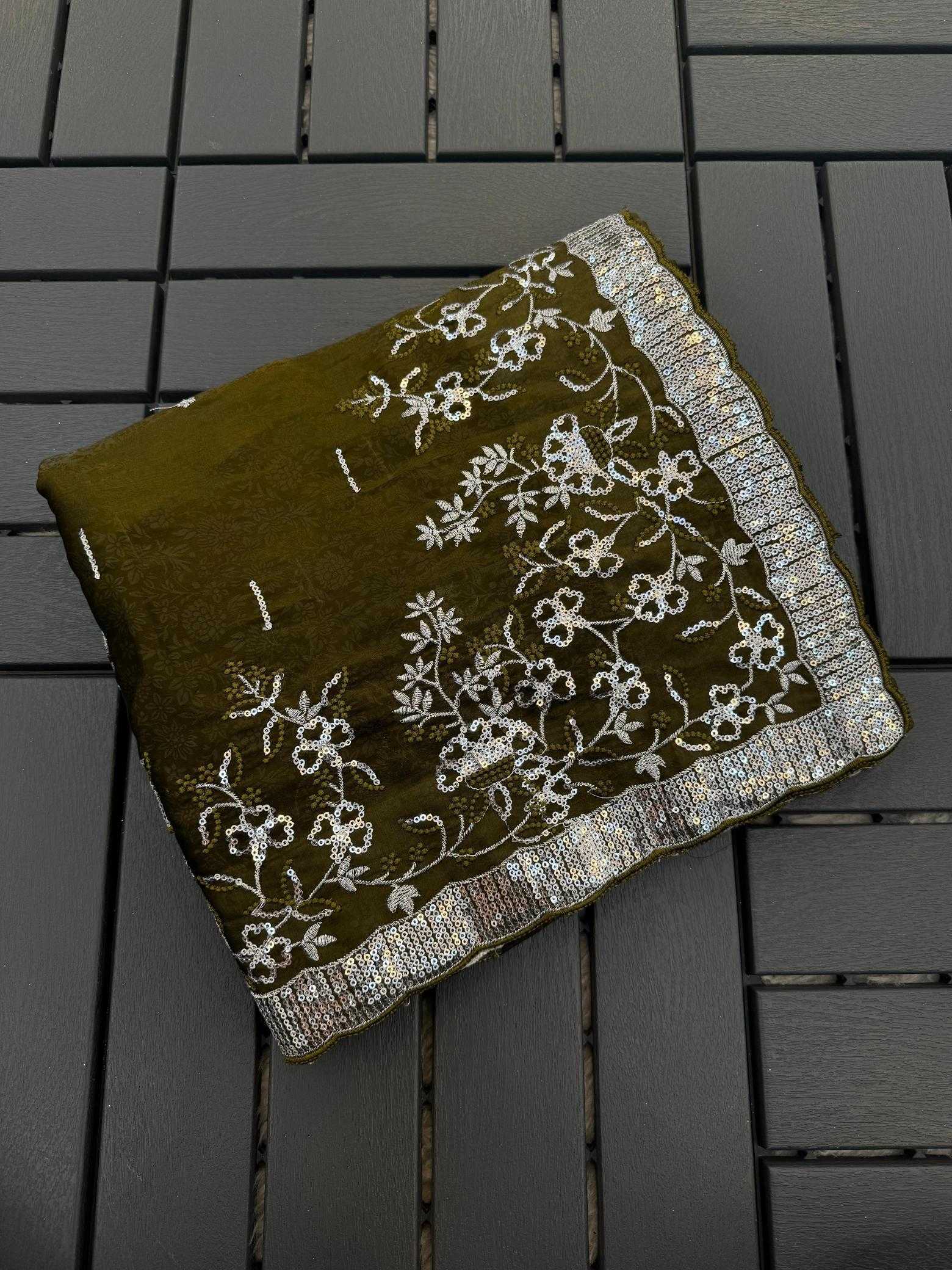 Ynf Organza RIN164 QUAE Sarees Wholesale Jimmy Choo Sarees Organza Sarees Embroidered Sarees Manufacturer