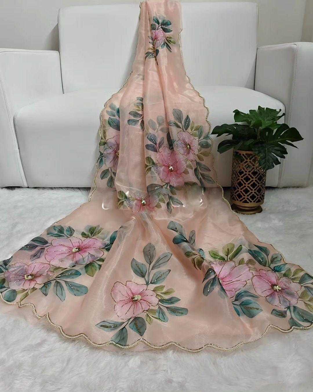 Ynf Organza RIN164 TANDER Sarees Wholesale Organza Sarees Hand Work Sarees Satin Sarees Manufacturer